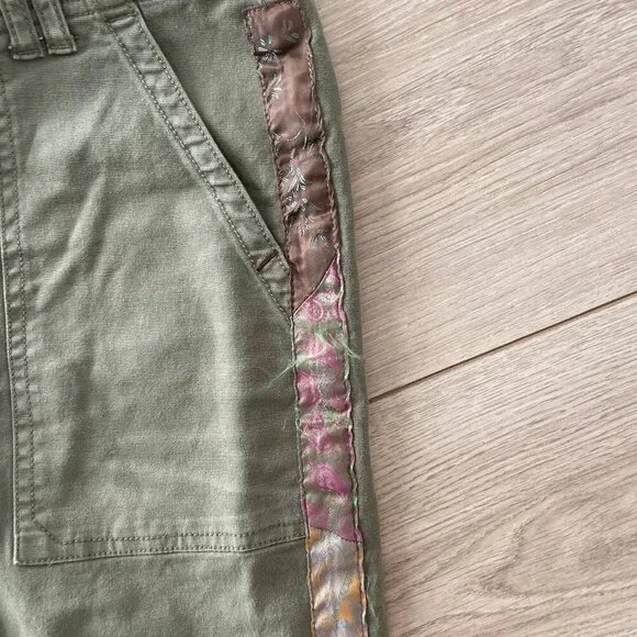 Anthropologie Pilcro Wanderer Utility Pants Women's Size 26 Green Camping Hiking - Picture 7 of 14